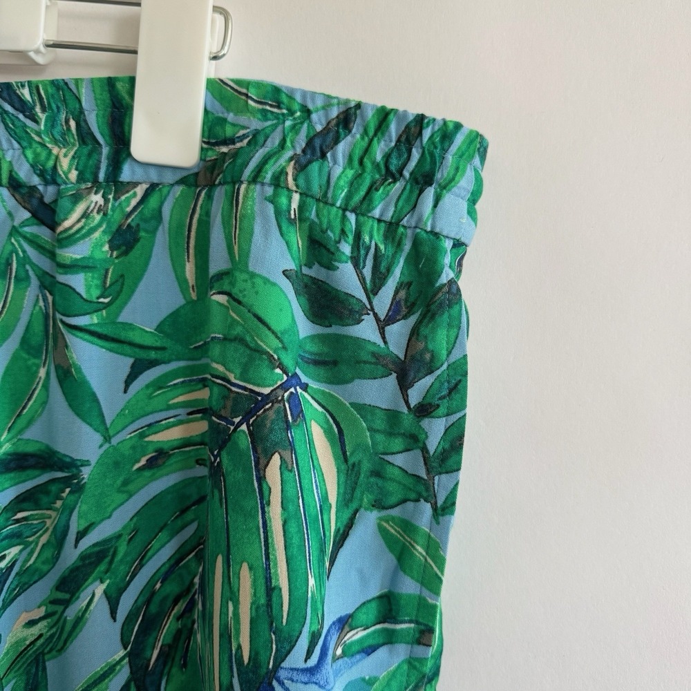 J. Jill Tropical Palm Shorts Blue Green 2X Vacation Summer Beach Cruise Resort - Picture 5 of 14
